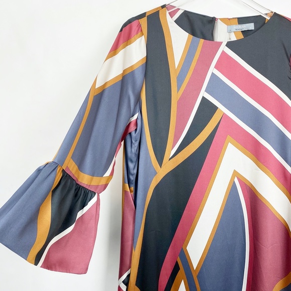 El Corte Ingles Ruffle Sleeve Flowing Dress Printe - Picture 3 of 16